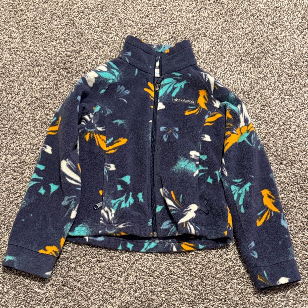 Columbia Blue and Yellow Patterned Jacket - Picture 2 of 5